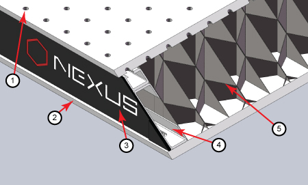 Optical table composite construction