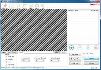 Exulus Software Pattern Tab for Diffraction Grating Generation