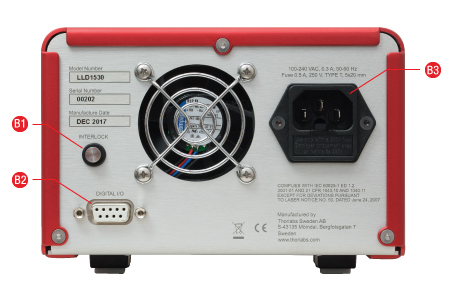 LLD1530 Reference Laser Back Panel