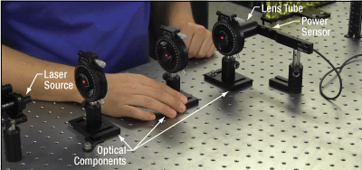 A lens tube attached to the optical power sensor can be effective in blocking stray and ambient light, which improves low-light power measurements.