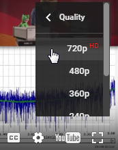 720p Resolution Button for Video Player
