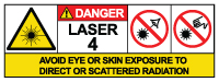 Class 4 Laser Sticker