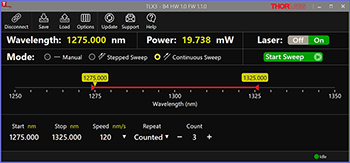 TLX3 Tunable Laser GUI