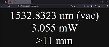 Wavelength Meter Web Viewer