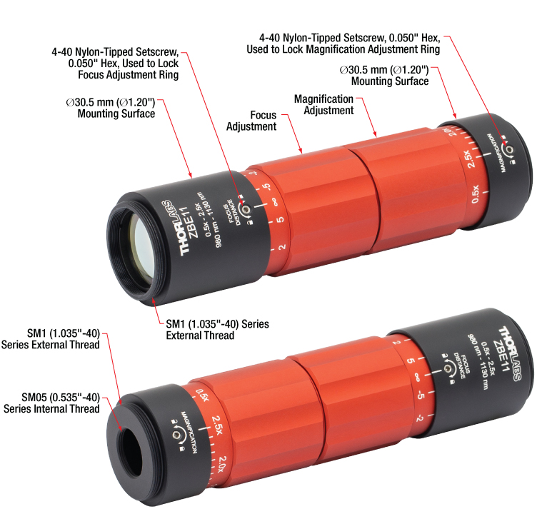 Zoom Beam Expanders: UV Fused Silica