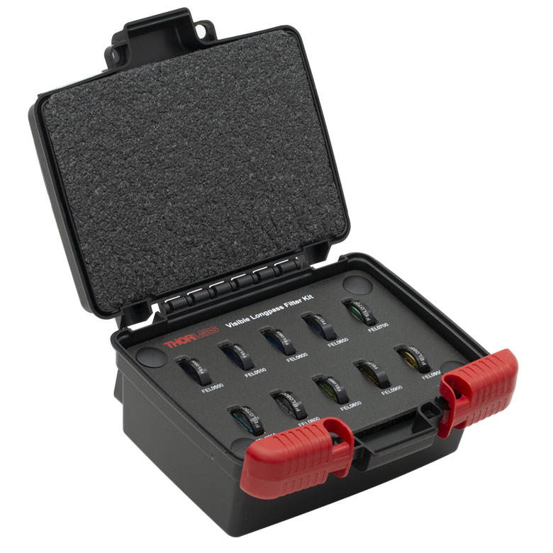 Thorlabs FKLP01VIS Visible Longpass Filter Kit, Mounted, Set of 10