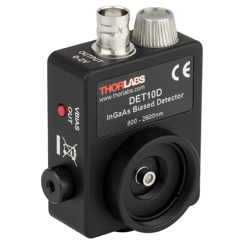 Thorlabs DET10D InGaAs Detector, 800 2600 nm, 25 ns Rise Time, 0.8