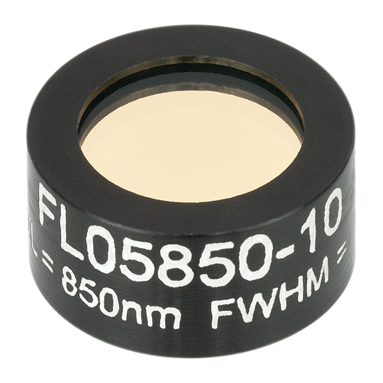 Thorlabs FL0585010 Ø1/2" Laser Line Filter, CWL = 850 ± 2 nm, FWHM