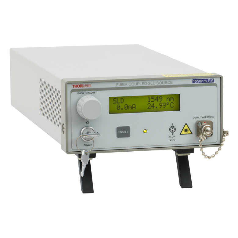 Thorlabs S5FC1005P PM Benchtop SLD Source, 1550 nm, 22 mW, 50 nm