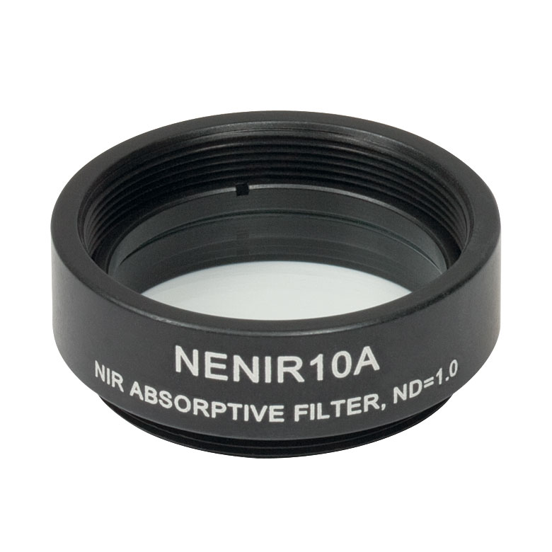 Thorlabs NENIR10A Ø25 mm NIR Absorptive ND Filter, SM1Threaded Mount
