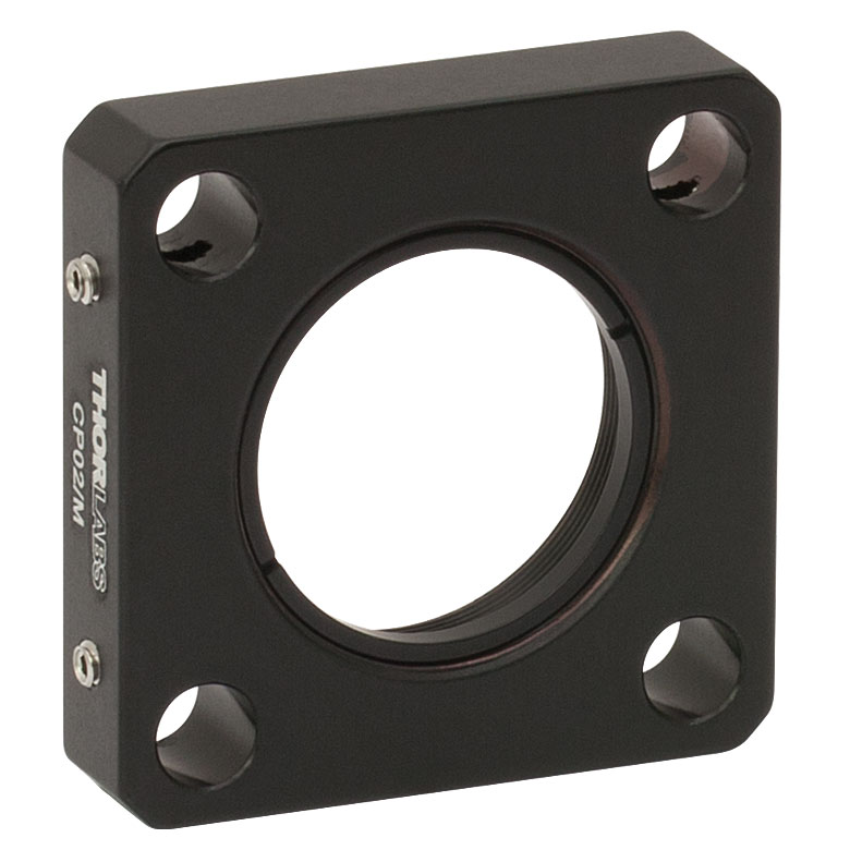 Thorlabs Cp02 M Sm1 Threaded 30 Mm Cage Plate 0 35 Thick 2 Retaining Rings M4 Tap
