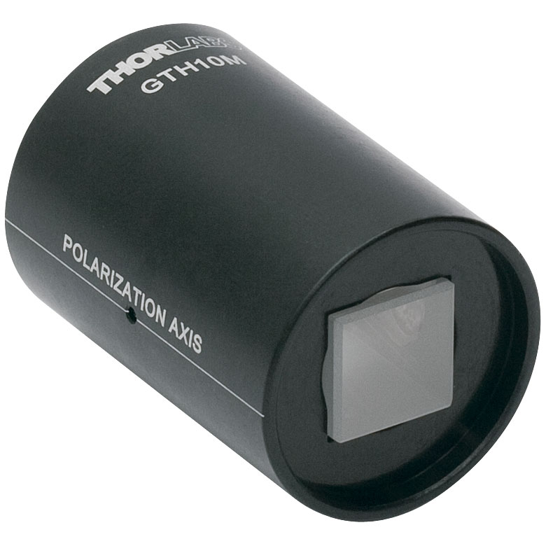 Thorlabs GTH10M Mounted GlanThompson Calcite Polarizer, 10 mm x 10