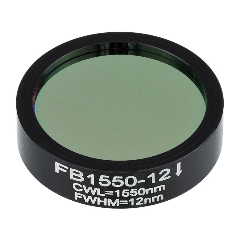 Thorlabs FB155012 Ø1" Bandpass Filter, CWL = 1550 ± 2.4 nm, FWHM = 12 ± 2.4 nm