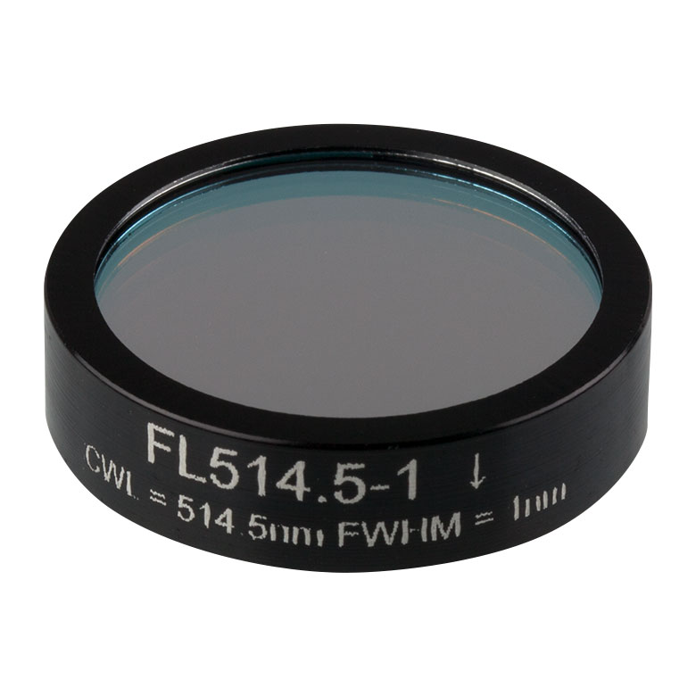 Thorlabs FL514.51 Ø1" SoftCoated Laser Line Filter, CWL = 514.5 ± 0
