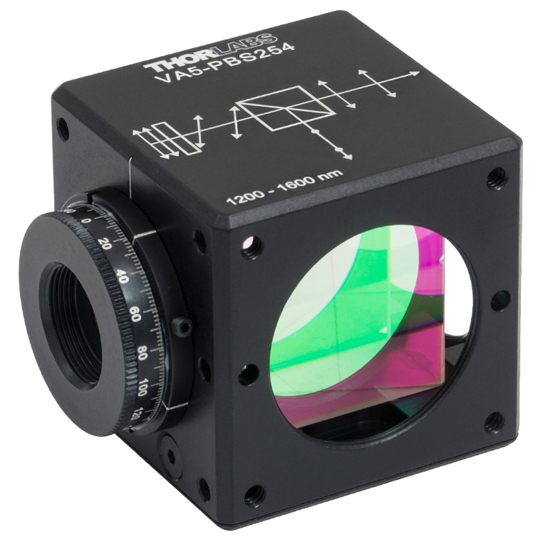 Thorlabs - VA5-PBS254 30 mm Cage Cube-Mounted Variable Thorlabs - VA5-PBS254 30 mm Cage Cube-Mounted Variable