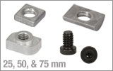 T-Nuts and Screws for 75 mm Rails